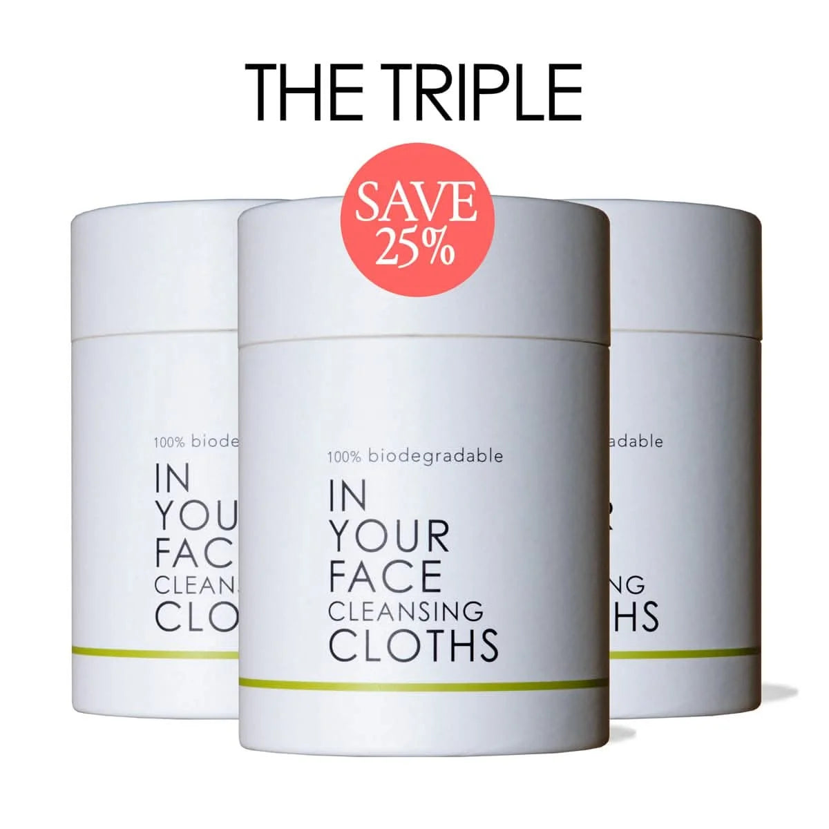 In Your Face CLEANSING CLOTHS - TRIPLE