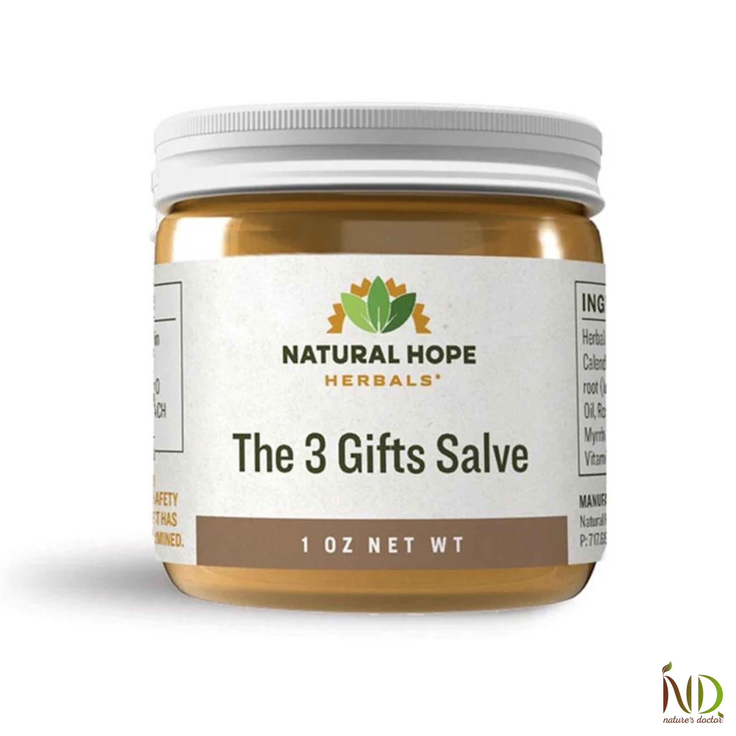 Natural Hope Herbals Tea Tree Herbal Salve in a 1 oz jar, formulated for skin support with tea tree oil and natural herbs.