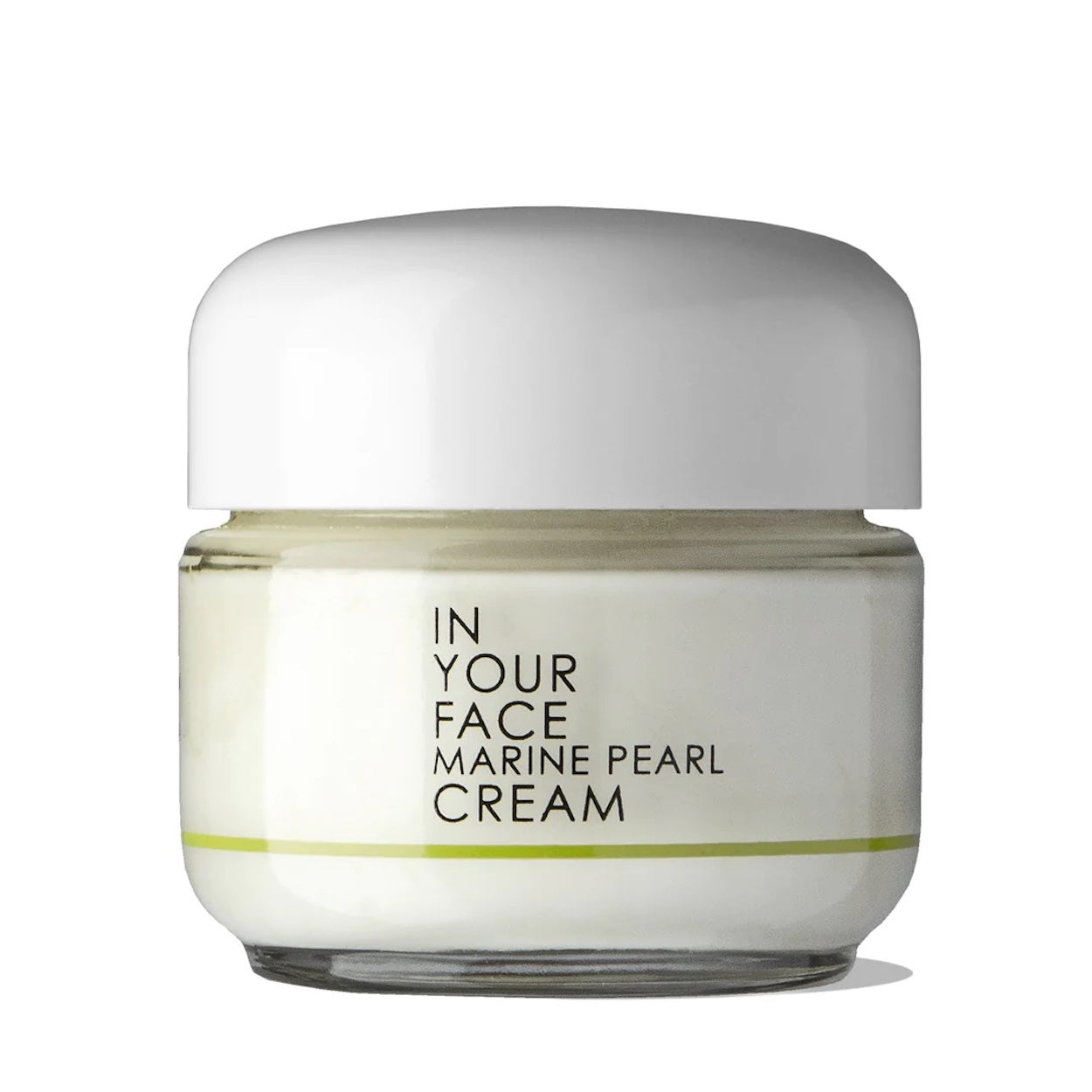 Marine Pearl Cream with vegan caviar and Irish sea moss for radiant, smooth skin.