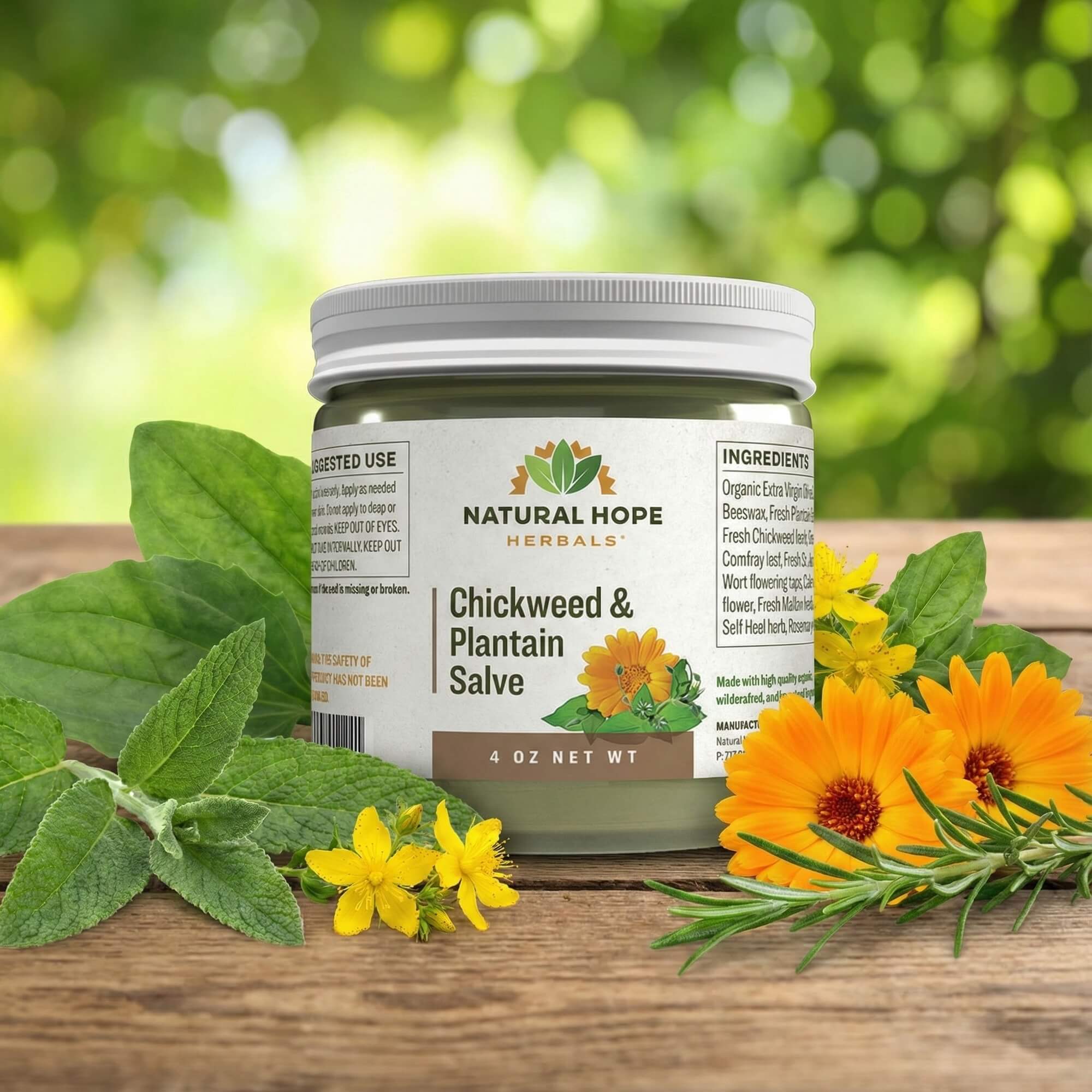 Chickweed & Plantain Salve - Natural Hope Herbals